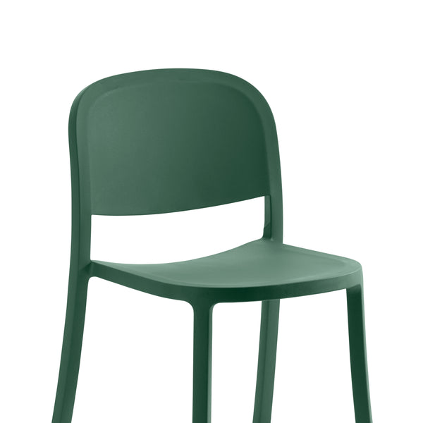 1 Inch Reclaimed Stacking Chair Green