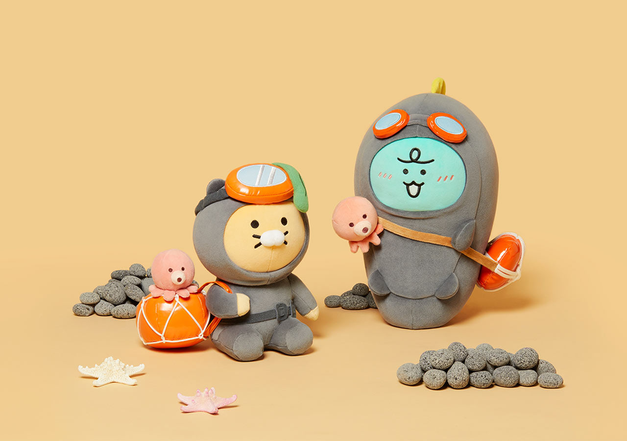 Kakao Friends Jeju Edition Haenyeo Jordi Chun-sik Hareubang Keychain