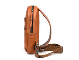 Leather Travel Cross-body Backpack Chestnut (BP-154A)