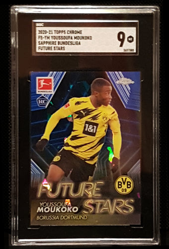 2020-21 Topps Chrome Merlin UEFA Soccer #80 Youssoufa Moukoko