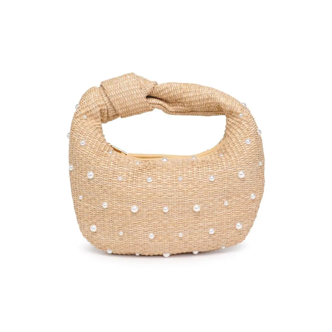Pearls Wicker Handbag