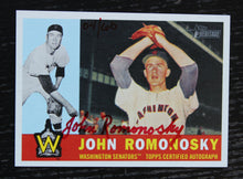Load image into Gallery viewer, 2009 Topps Heritage Real One Red Ink John Romonosky Autograph 4/60
