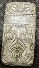 Load image into Gallery viewer, Vintage Sterling Silver Match Strike Holder - &quot;EWB&quot; Monogram
