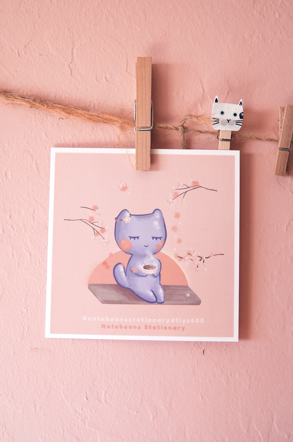 Pink Stationery Mini Art Print – Notebeans Stationery