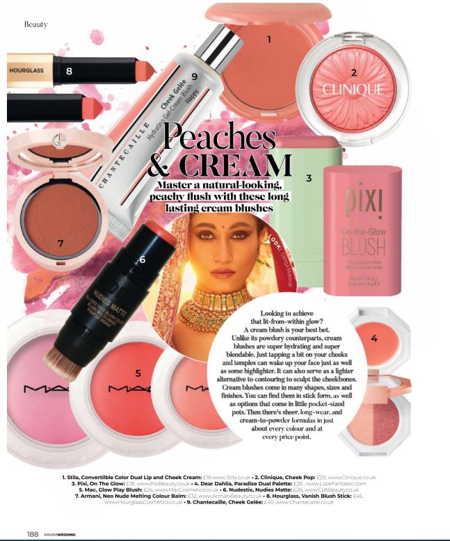 Peaches &Cream - Master a natural-looking peachy flush with these long lasting cream blushes