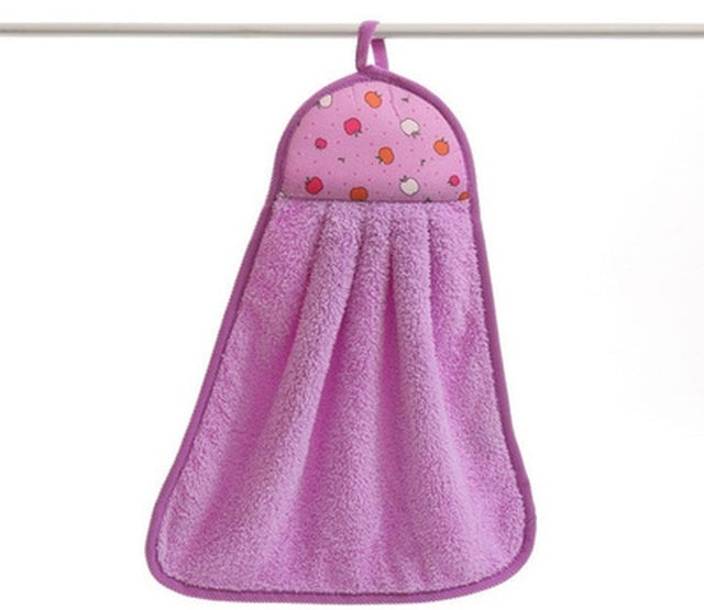 Coral Velvet Bathroom Supplies Soft Hand Towel Absorbent Cloth Dishcloths Hanging  Cloth Kitchen Accessories 30*40cm