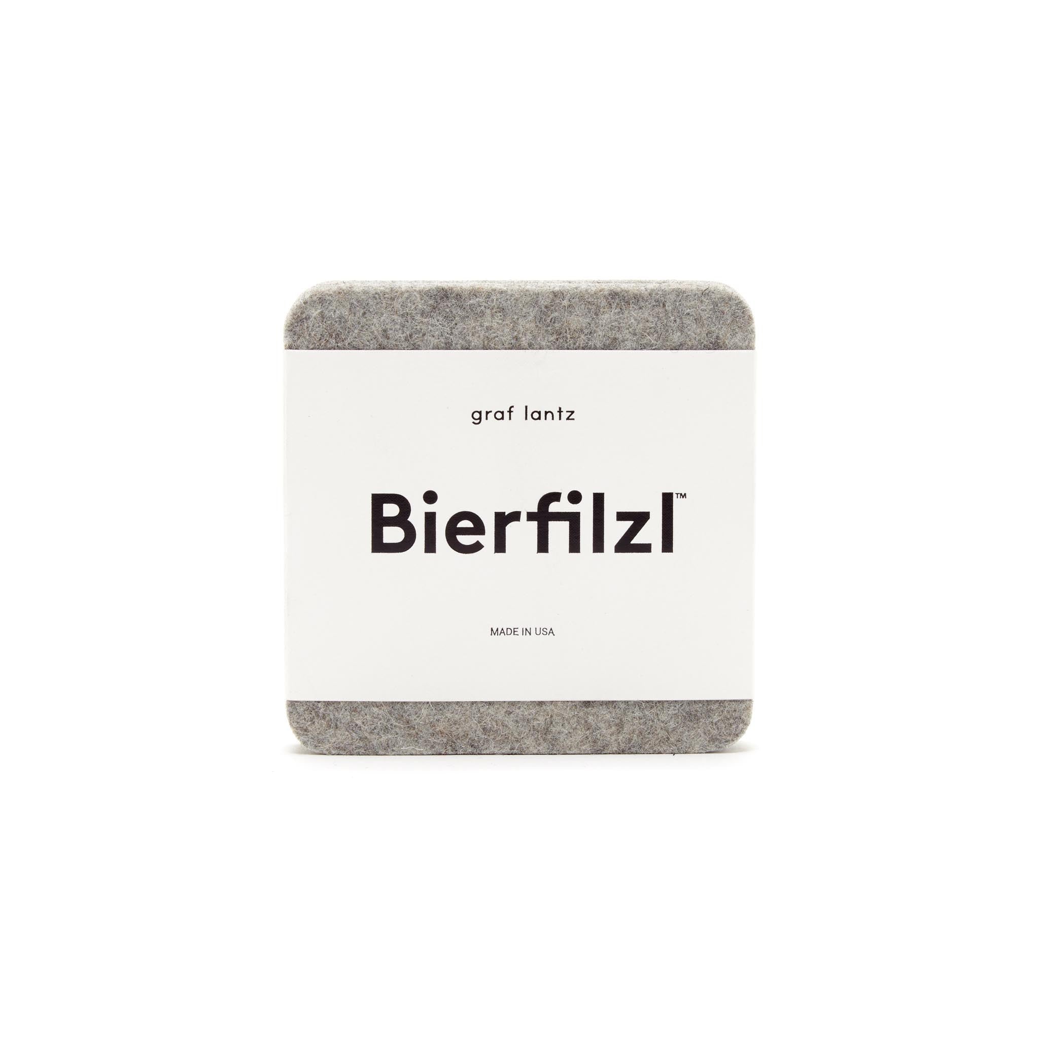 Bierfilzl Wool Felt Coaster Set of 4 - Granite