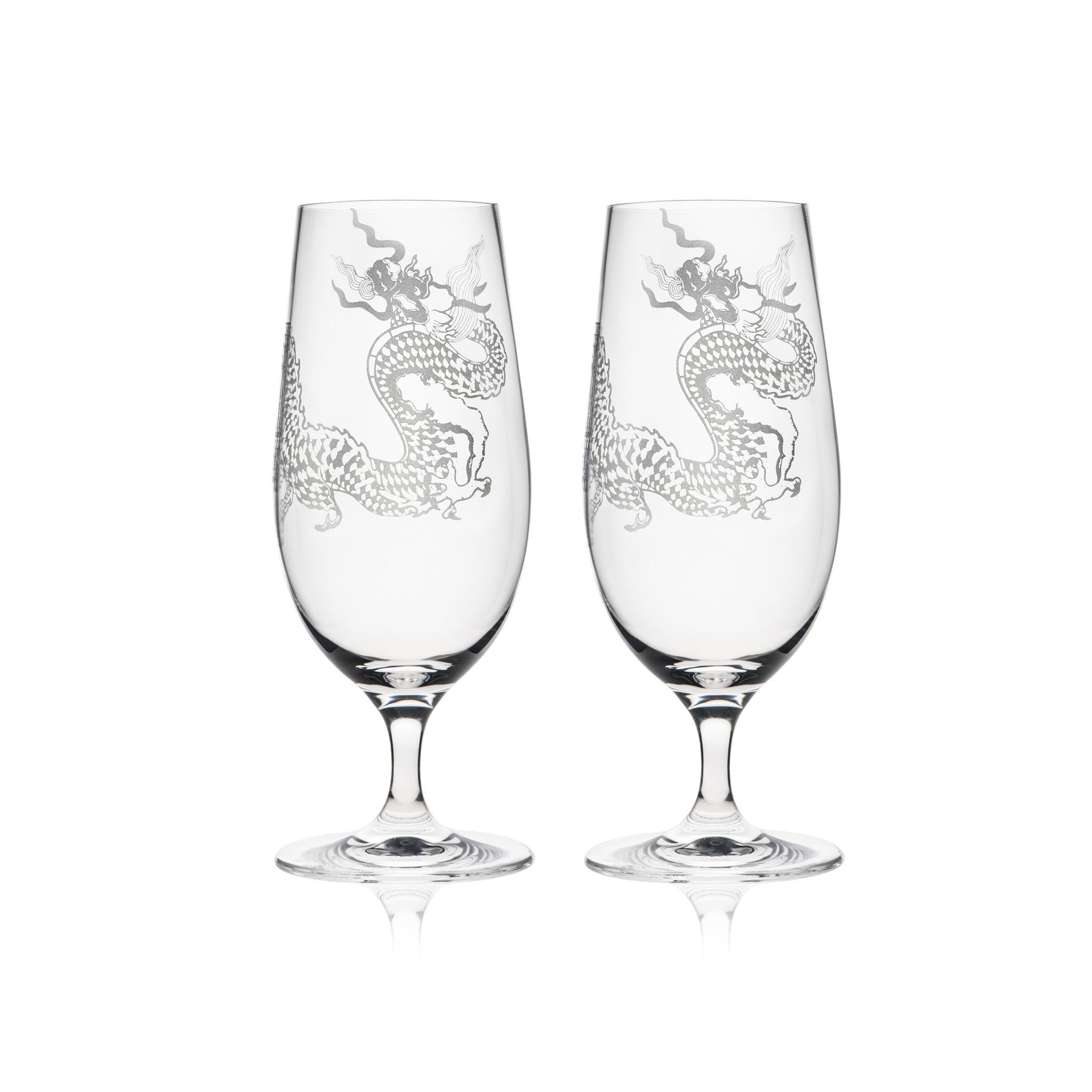 Dragon Beer Glasses Set of 2