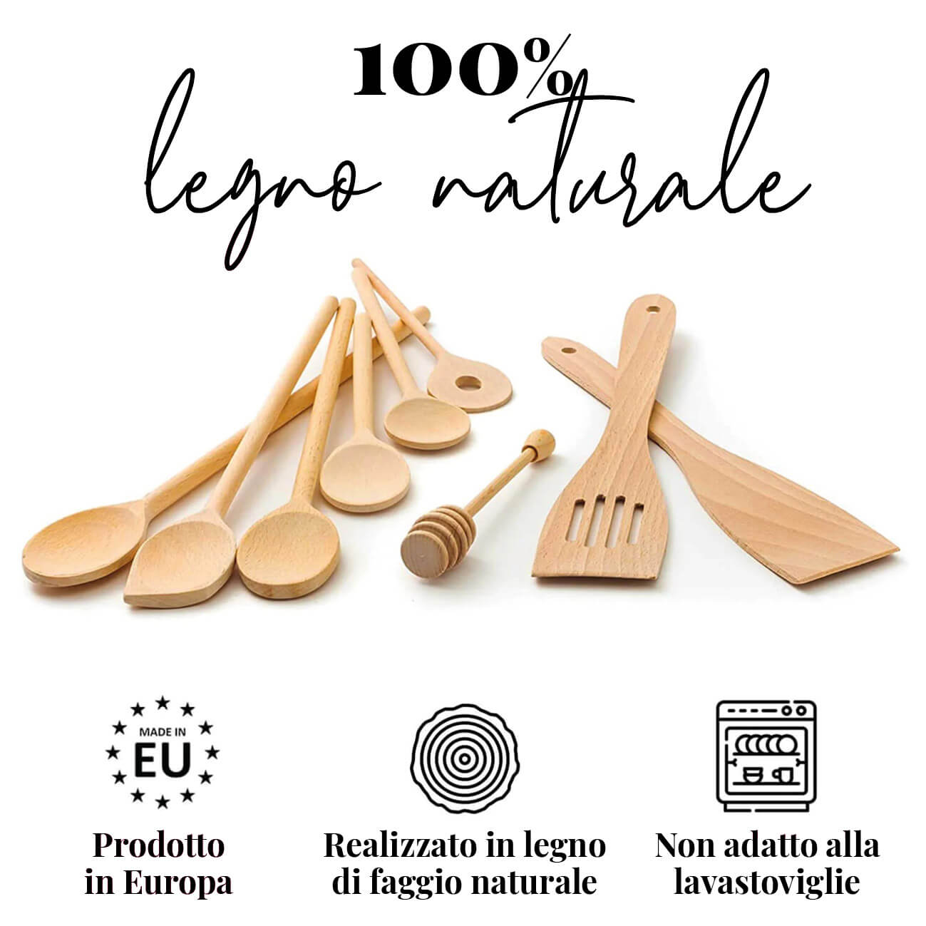 di legno cucchiaio forchetta e bastoncini utensili da cucina
