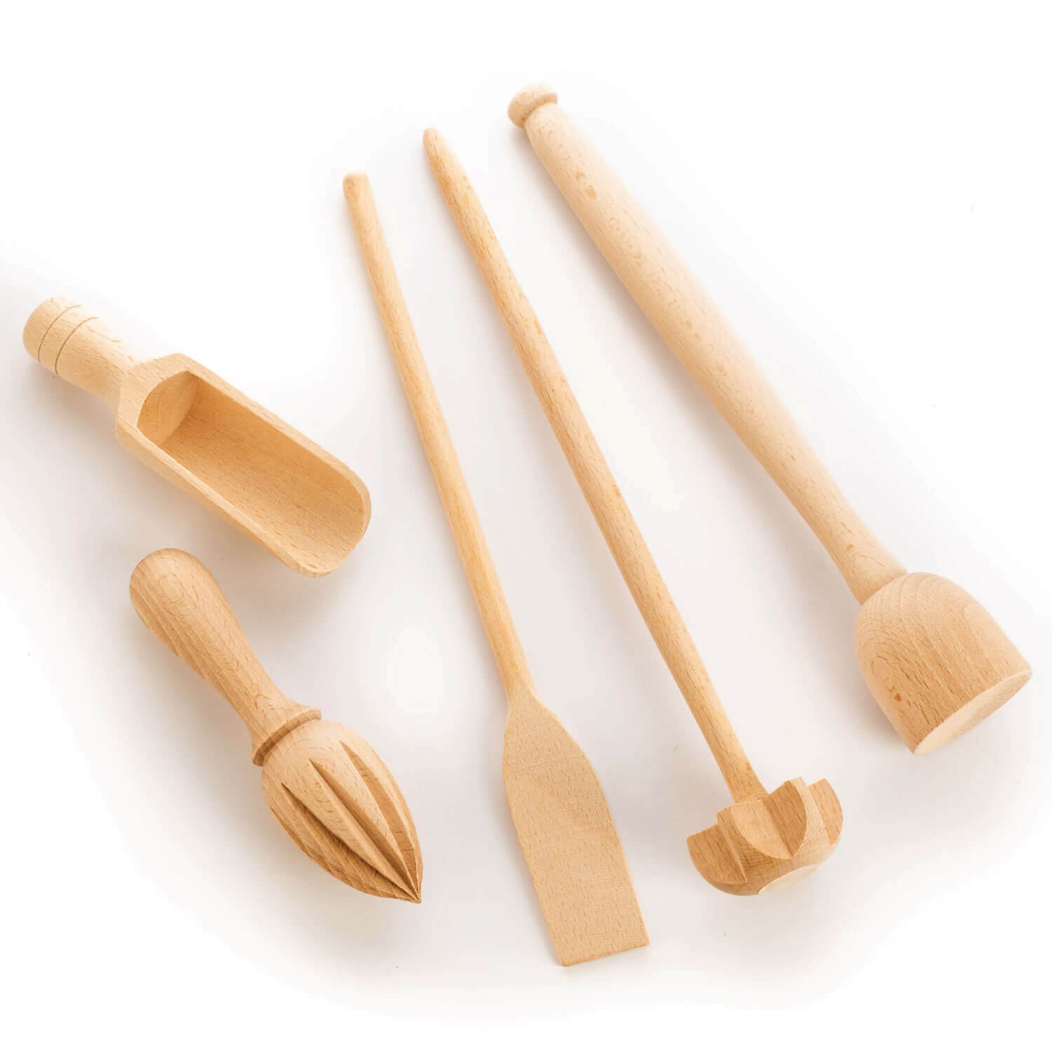 Eco Living Wooden Mini Kitchen Utensils - Set of 9 - Peace With