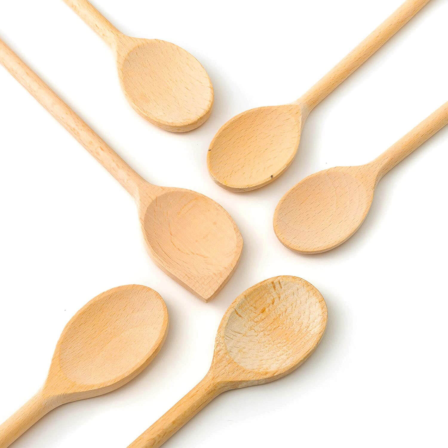 Set di cucchiai da cucina in legno da 6 pezzi - Versatilità per ogni  compito culinario