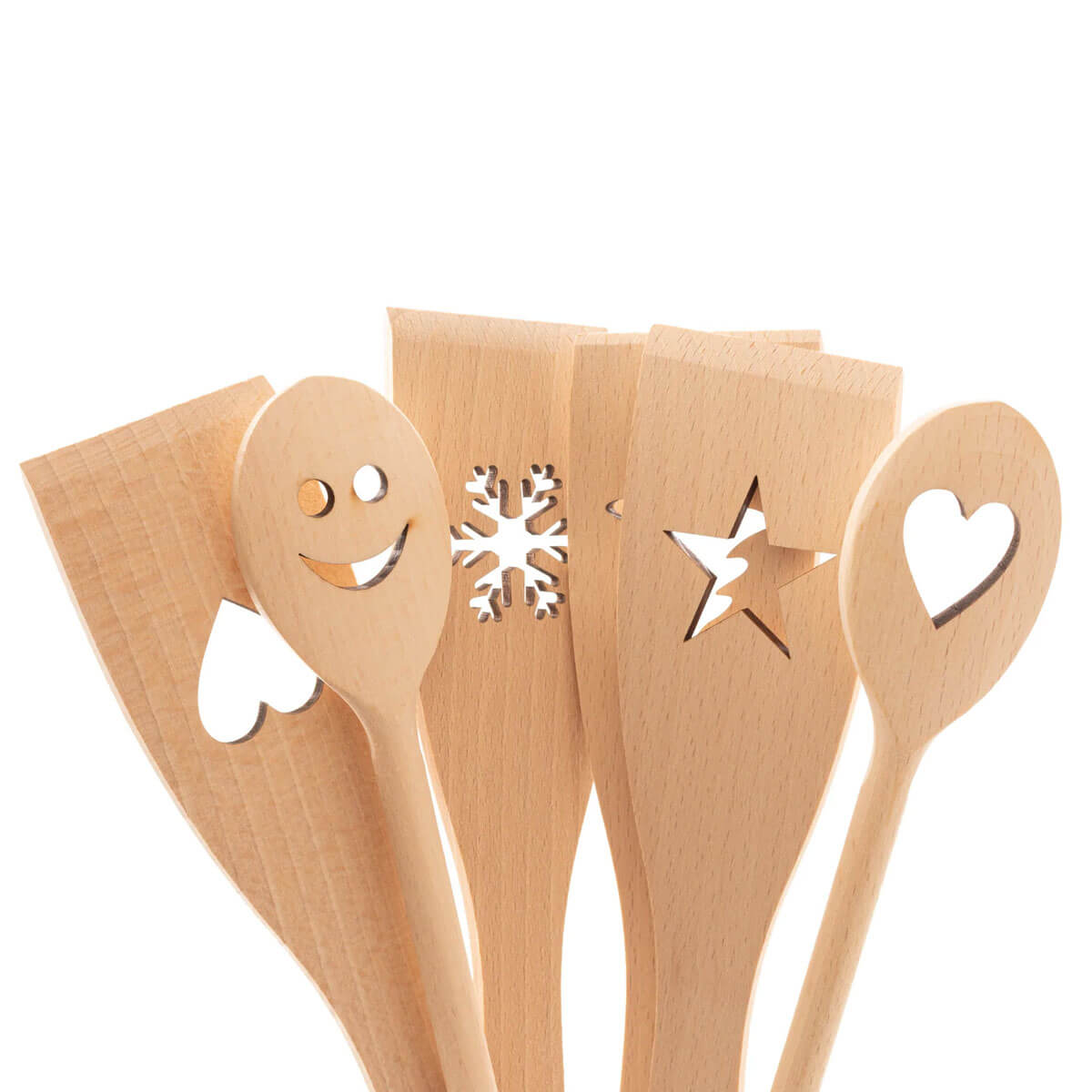 Tuuli Kitchen 6 Piece Wooden Cooking Spoons Kitchen Utensil Set