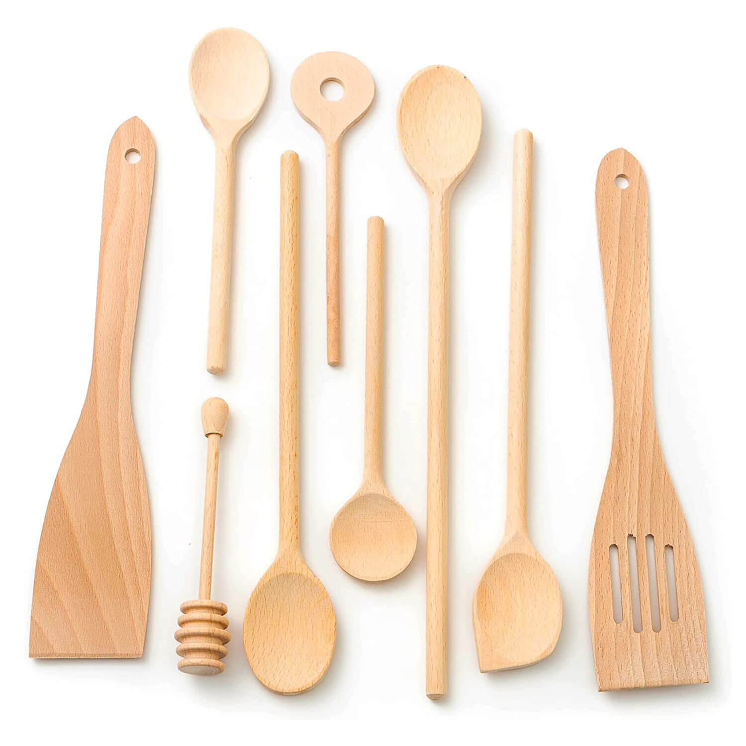 Tuuli Kitchen 4 Piece Wooden Kitchen Utensils Set Cherry Wood