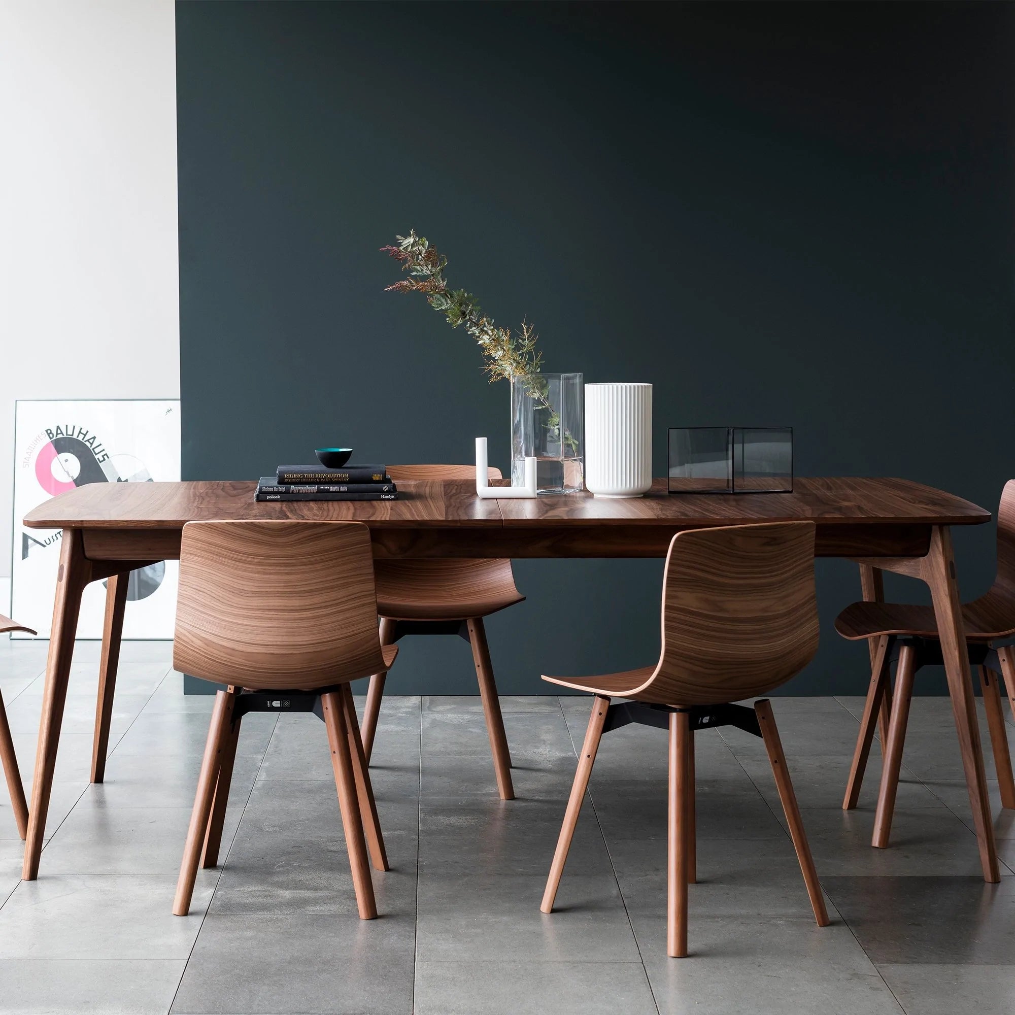 Dark Wood Extending Dining Table