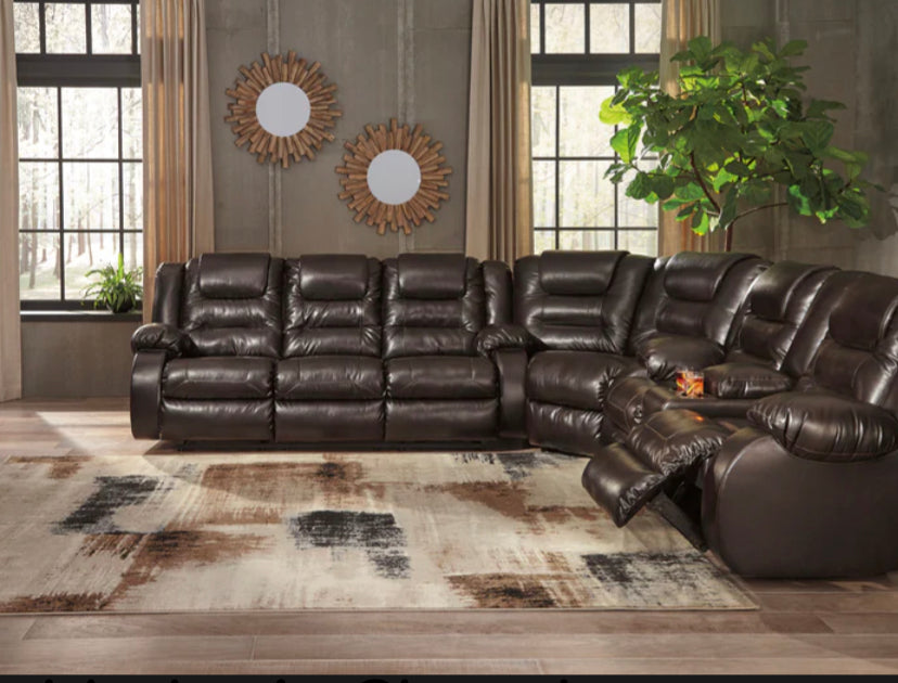 vacherie chocolate reclining sofa