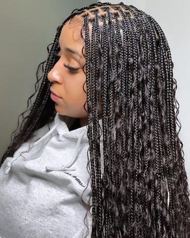 TOP 25 Boho Knotless Braids Hairstyles for 2024 – Ywigs