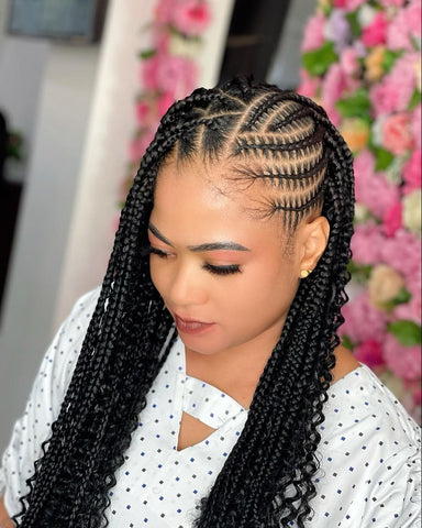 TOP 25 Boho Knotless Braids Hairstyles for 2024 – Ywigs