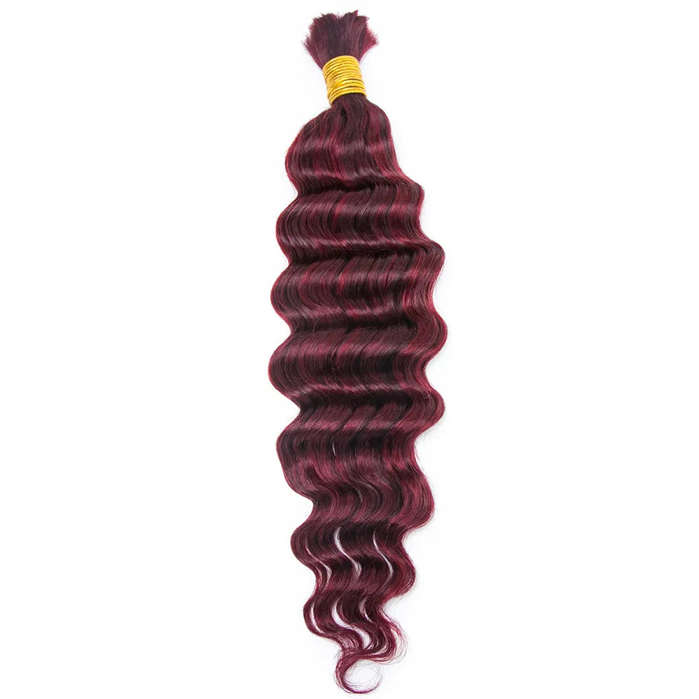 99J and Burgundy Blend Bulk Hair For Braiding