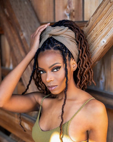 Box Braids with Curly Ends and a Headband