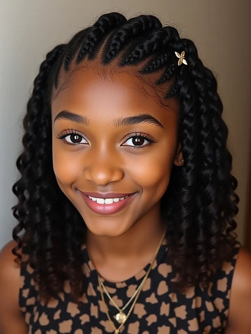 Box Braids with Pins and Clips