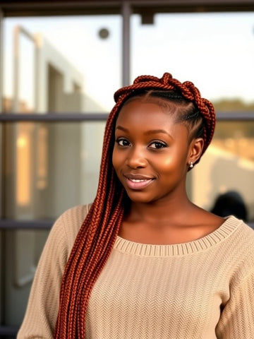 Copper Sunset Knotless Braids