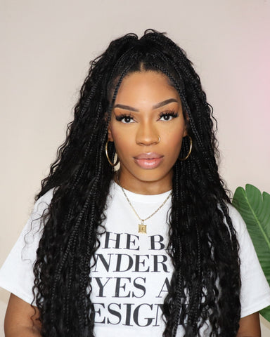 Crochet Box Braids: Classic Down Do