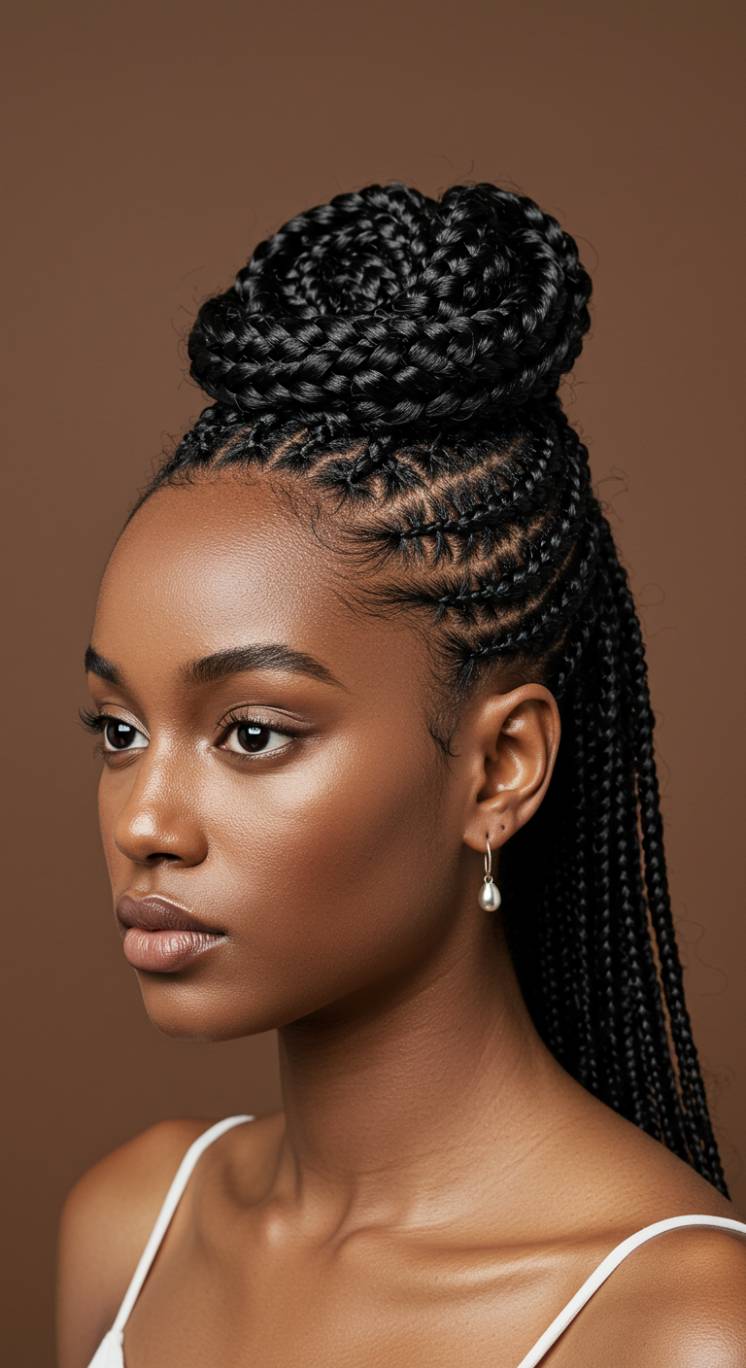 Crown cornrows