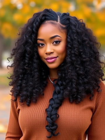 Curly Fishtail Braid