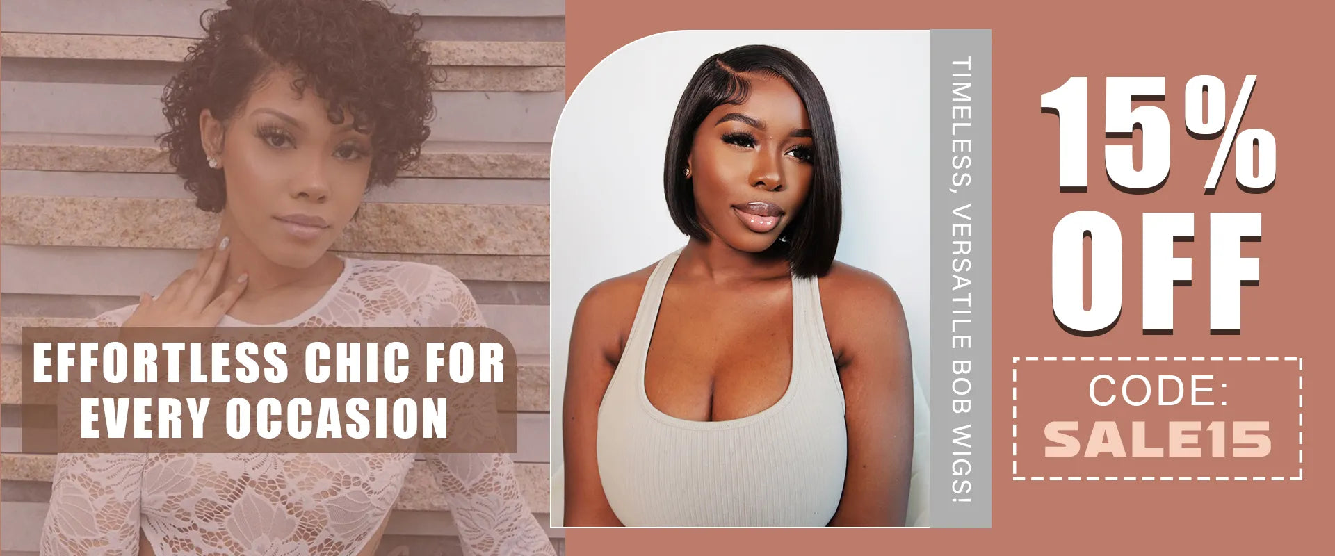 15% Off Bob Wigs Collection