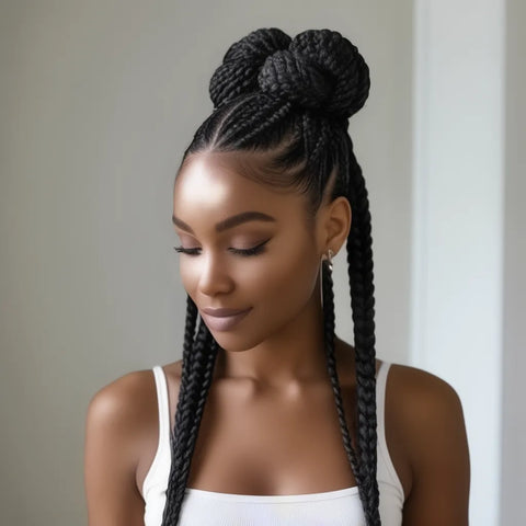 Goddess Braids with a Bun