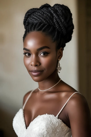 High Bun with Marley Twists