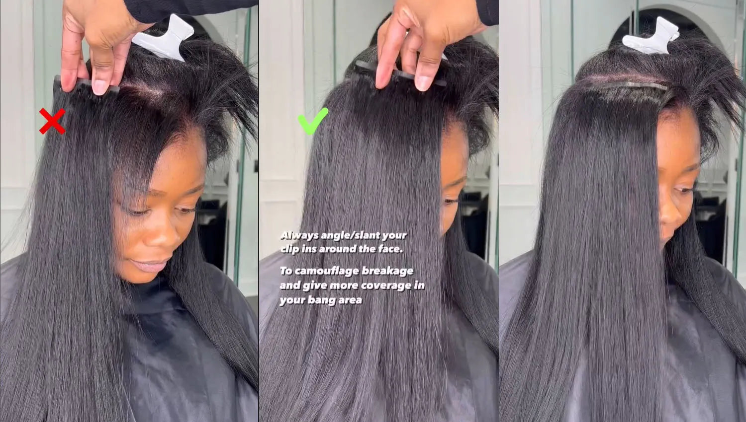 How to properly install clip in extensions for bangs