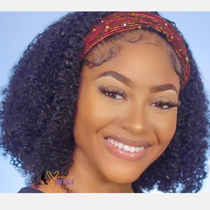Headband Wig Afro Kinky Curls Human Hair Wigs (WITH FREE TRENDY HEADBA –  NiaWigs