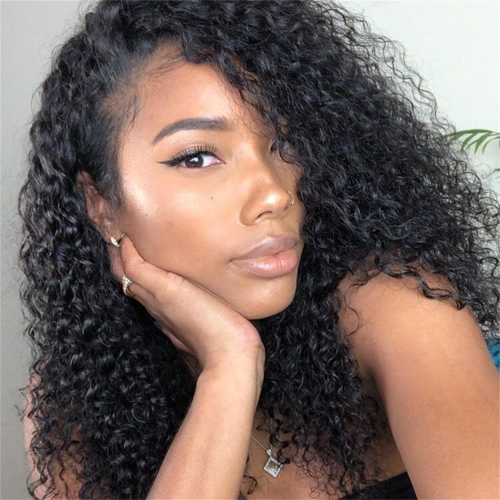 Deep Curly 13X5 Lace Front Human Hair Wigs Layered Edge With Baby Hair  [LFW06]