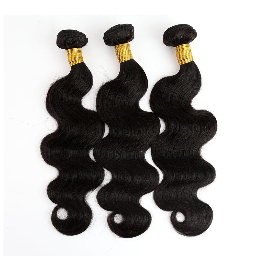 Body Wave Human Hair Bundles Natural Color