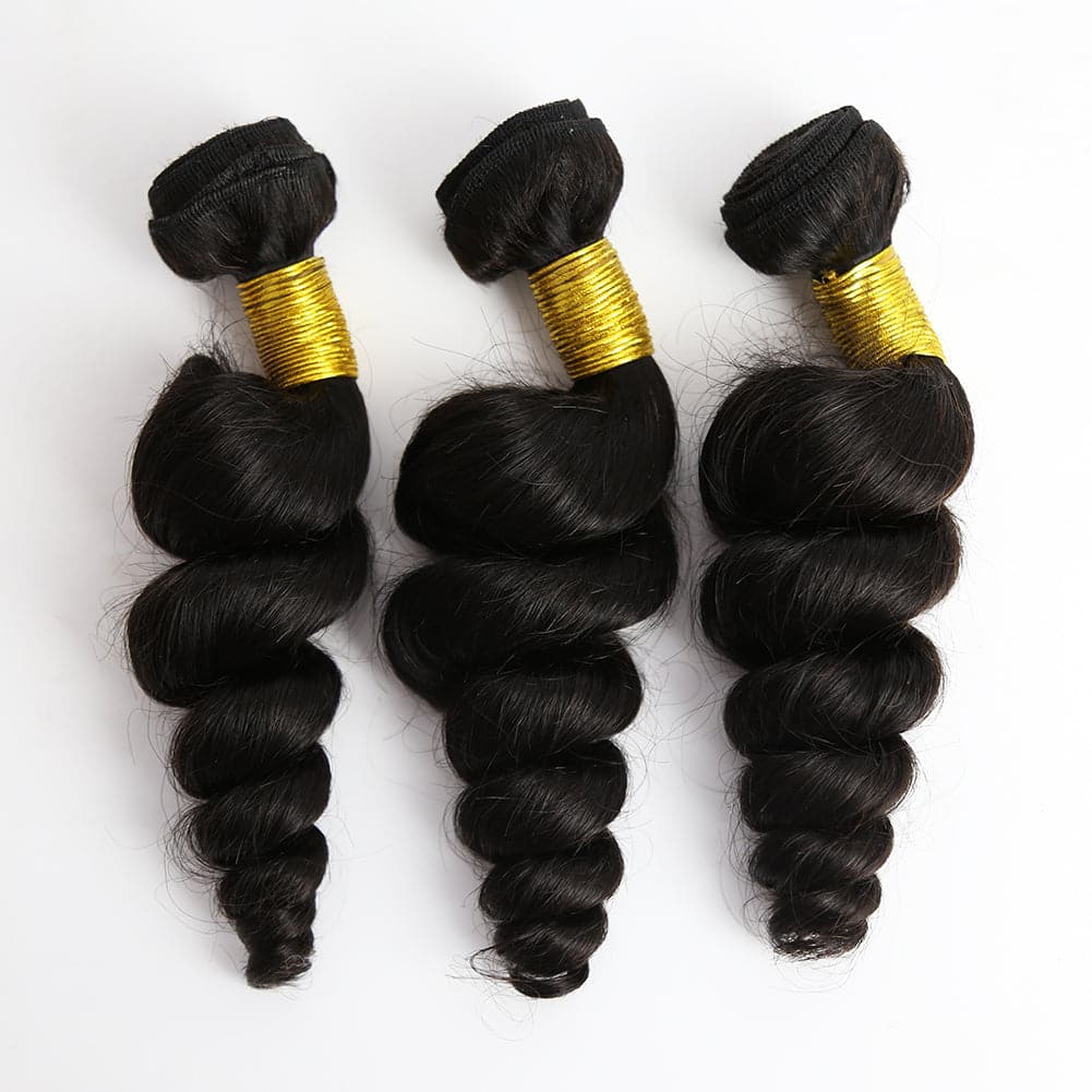 Loose Wave Human Hair Bundles Natural Color