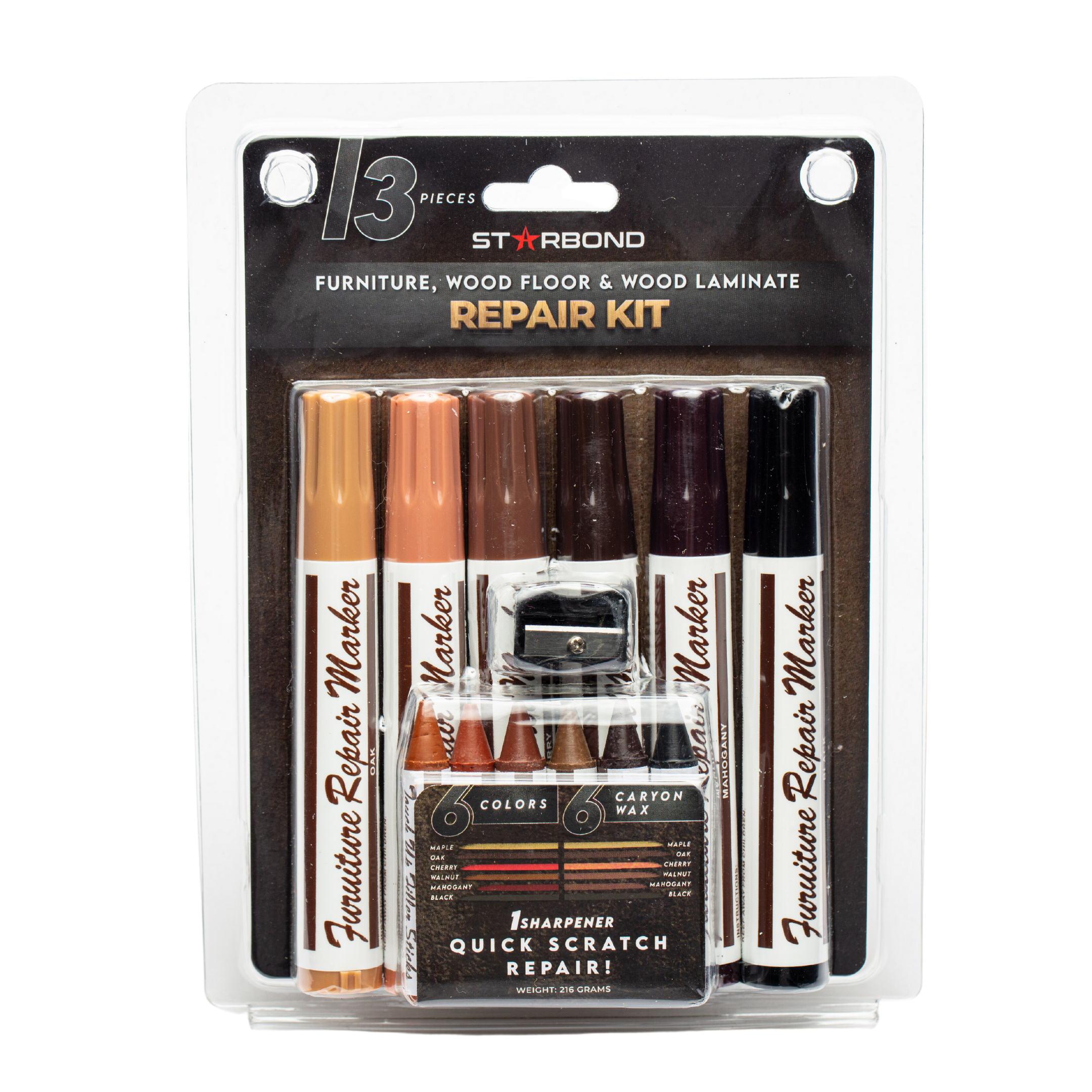 Starbond Wood Furniture, Floor, and Laminate Repair Markers Sets, Starbond