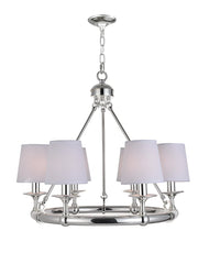 Luxe Halo With Shade- 4 Light- Silver Plated