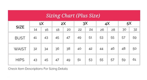 Sizing Chart – SHOPAYAMANI.COM