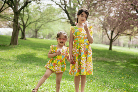 flower power dresses and rompers on girls
