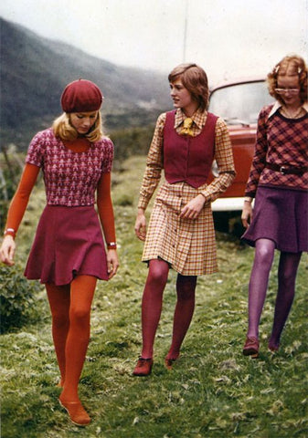 vintage photo of womens fashion in the 70s