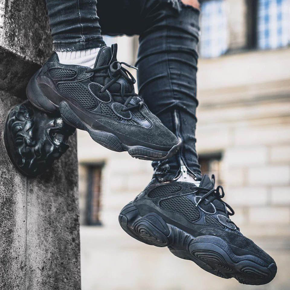 Adidas Boost Yeezy 500 Utility Black Sneakers Shoes