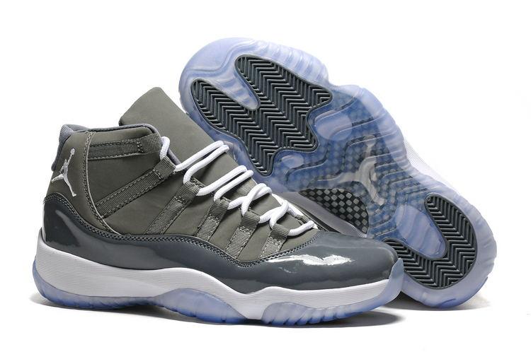 Inseva Air Jordan 11 New fashion hook high top men sports leisure shoes Gray