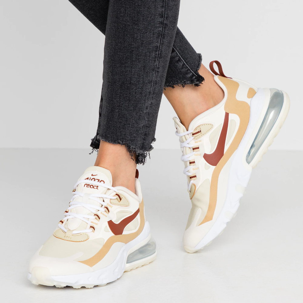 Nike Air Max 270 React Team Gold Sneakers Shoes