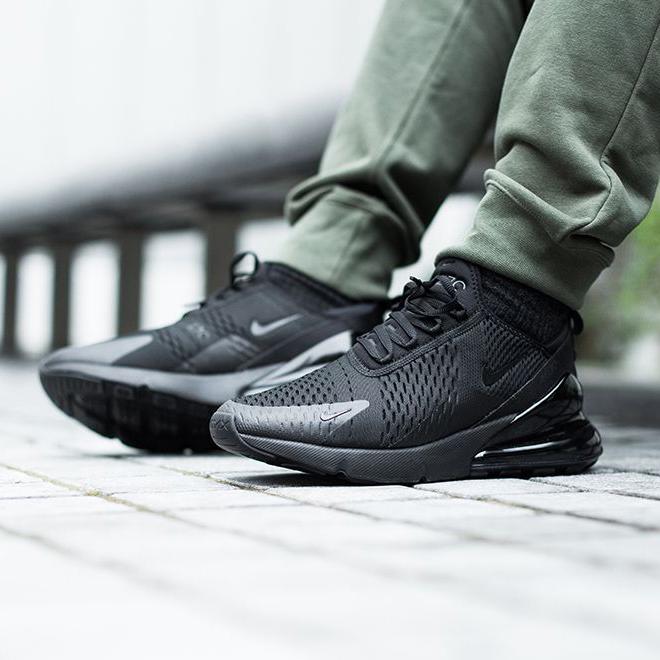 Nike Air Max 270 Triple Black Sneakers Shoes