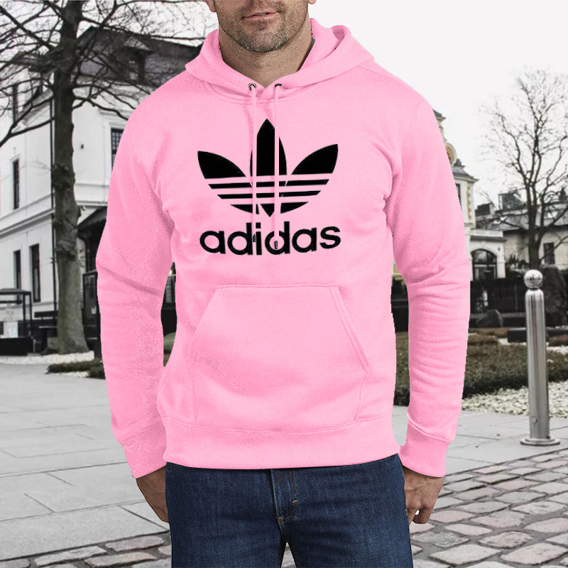 Adidas simple solid color long-sleeved pullover hoodie