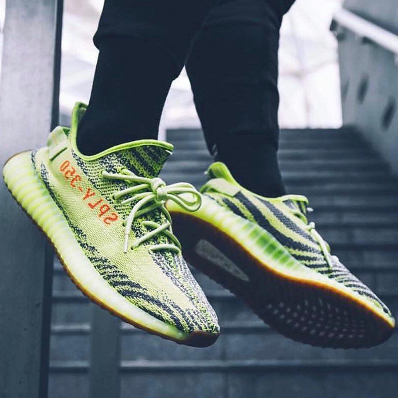 adidas Yeezy Boost 350 V2 Semi Frozen Yellow Casual Sports Jogging Shoes Sneakers