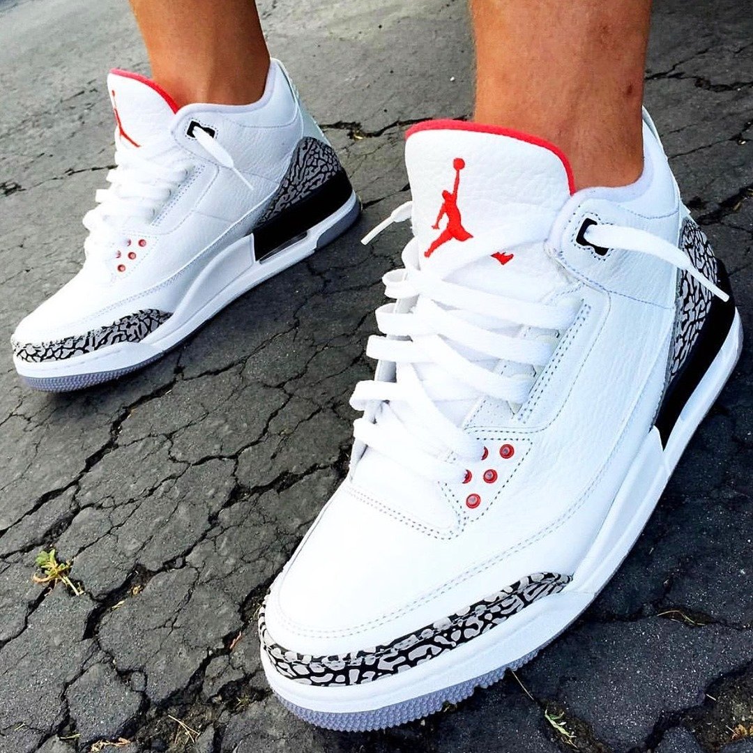 Nike Air Jordan 3 Retro White Cement Sneakers Shoes