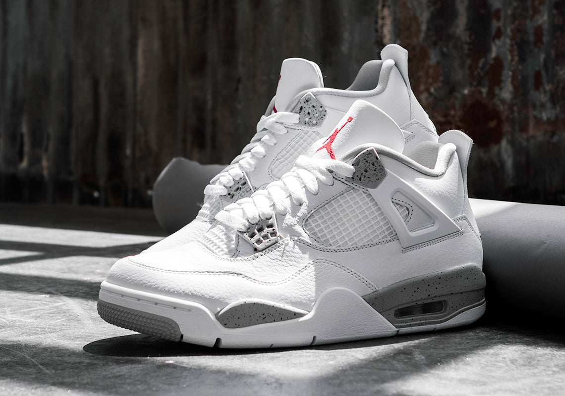 Nike Air Jordan 4 Retro White Oreo Sneakers Shoes