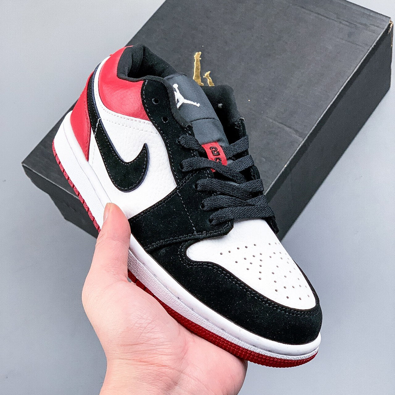 Nike Air Jordan 1 Low Black Toe Sneakers Shoes